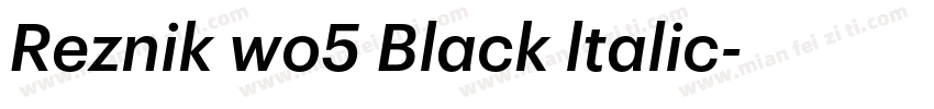 Reznik wo5 Black ltalic字体转换